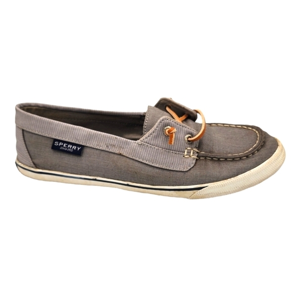 Sperry Women's Loafers Size 9.5/40.5 Grey Fabric - Picture 2 of 6